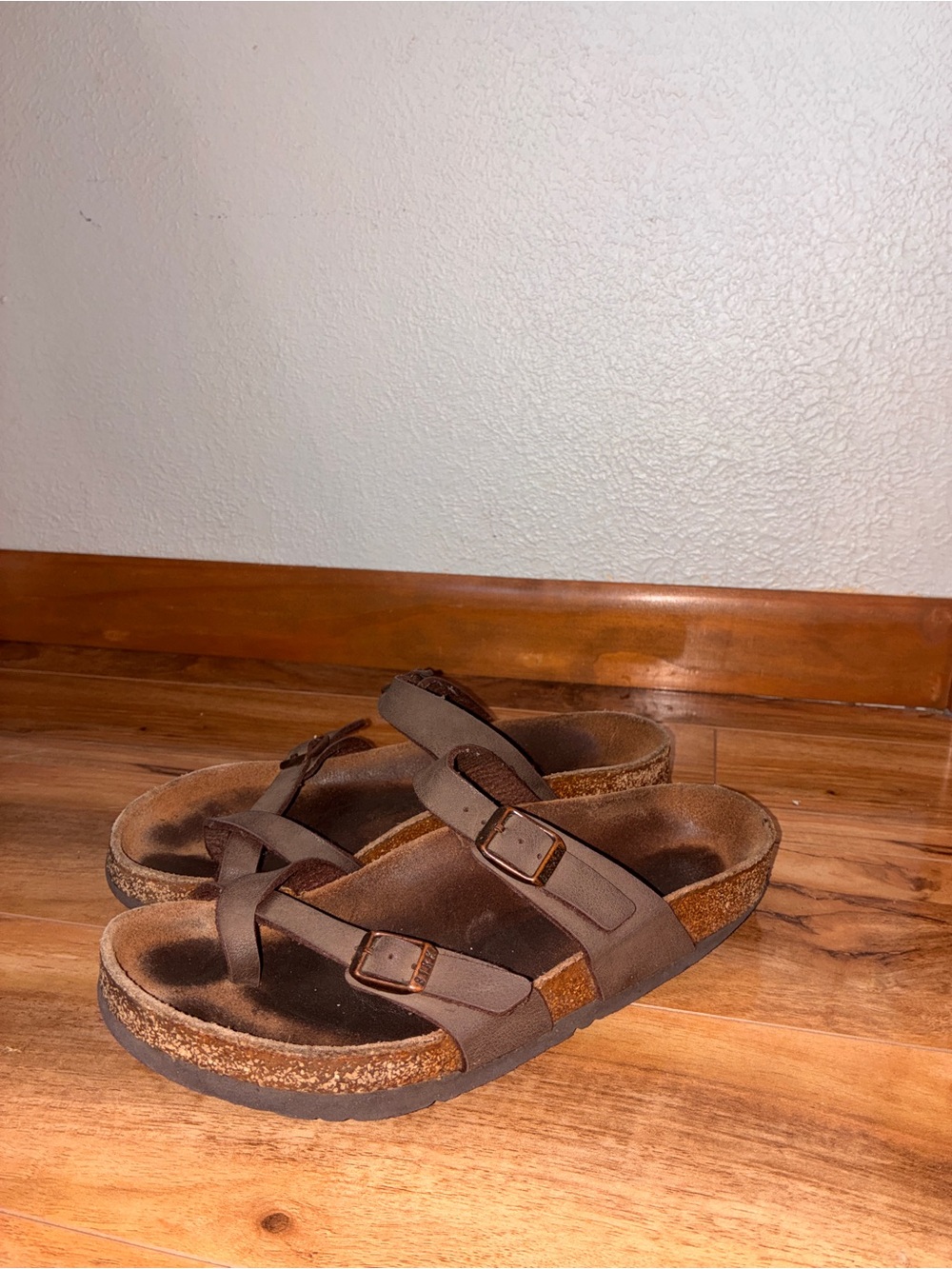 Birkenstock Women’s Mayari Birkibuc Leather Sandals - size 39 (~8-8.5)